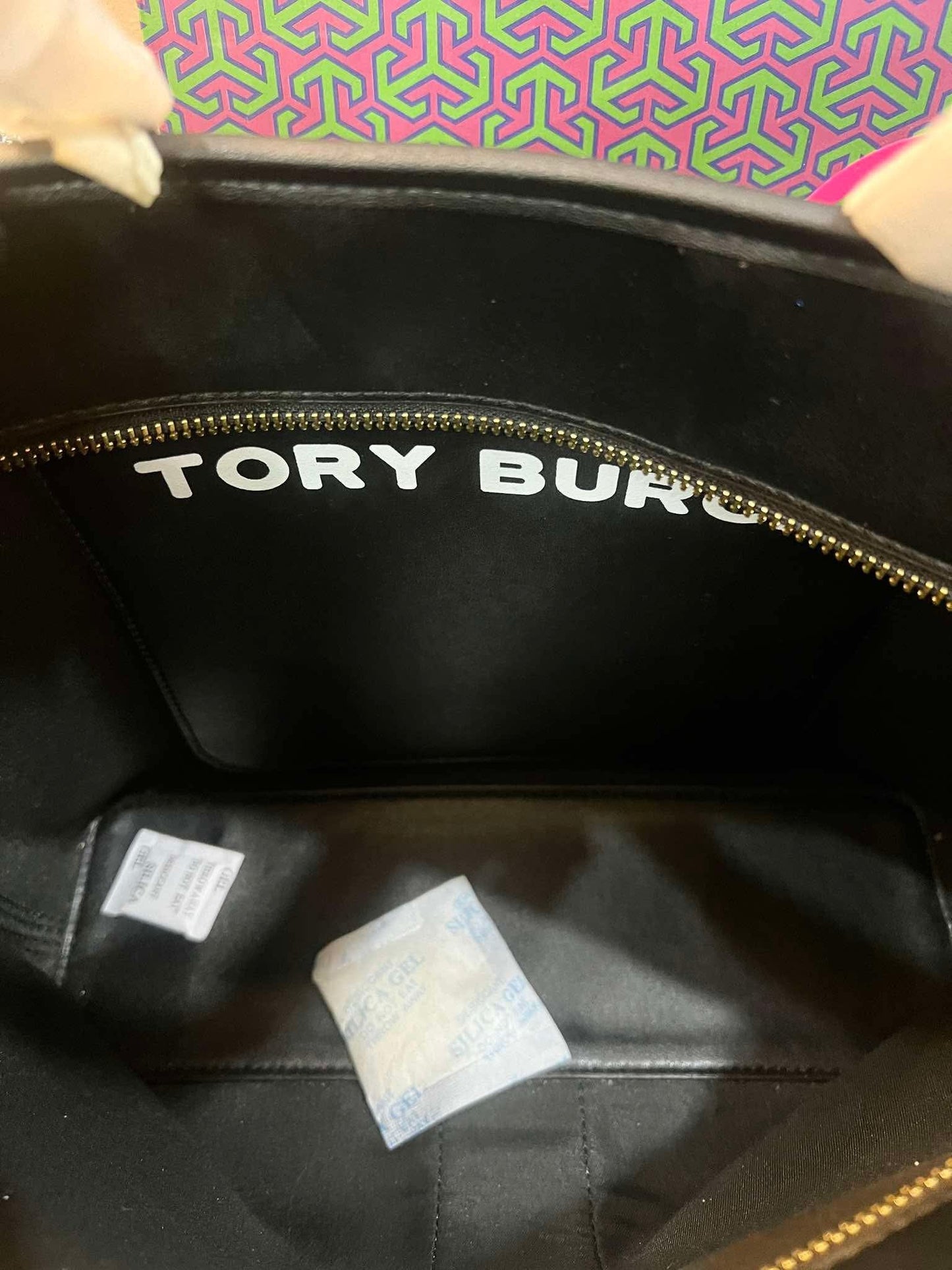 TORY BURCH GEMINI LINK ZIP TOP TOTE SMALL CANVAS