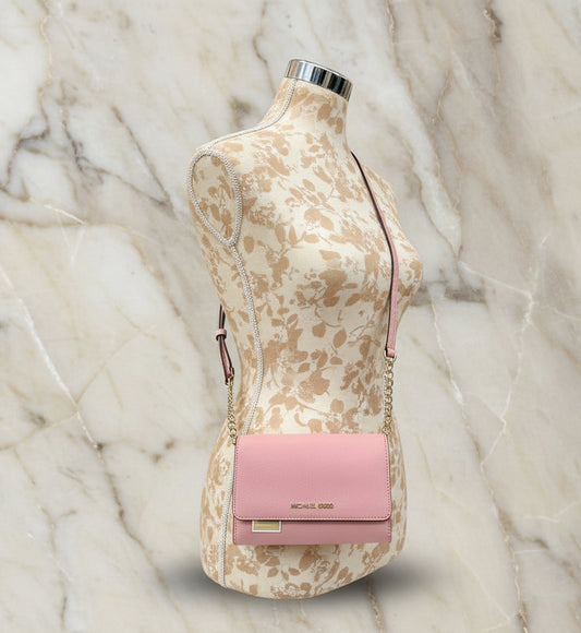 حقيبة كروسبودي للسفر من مايكل كورس، طراز جيت سيت، مزودة بهاتف - لون زهرة الربيع