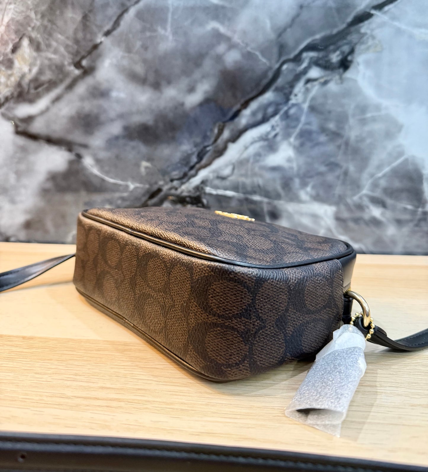 COACH MINI JAMIE SIGNATURE COATED CANVAS