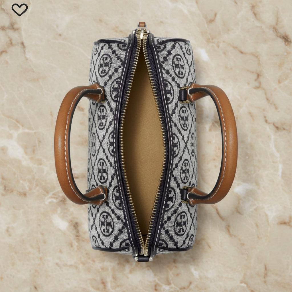 TORY BURCH PETITE BARREL/XBODY - T MONOGRAM NAVY BLUE