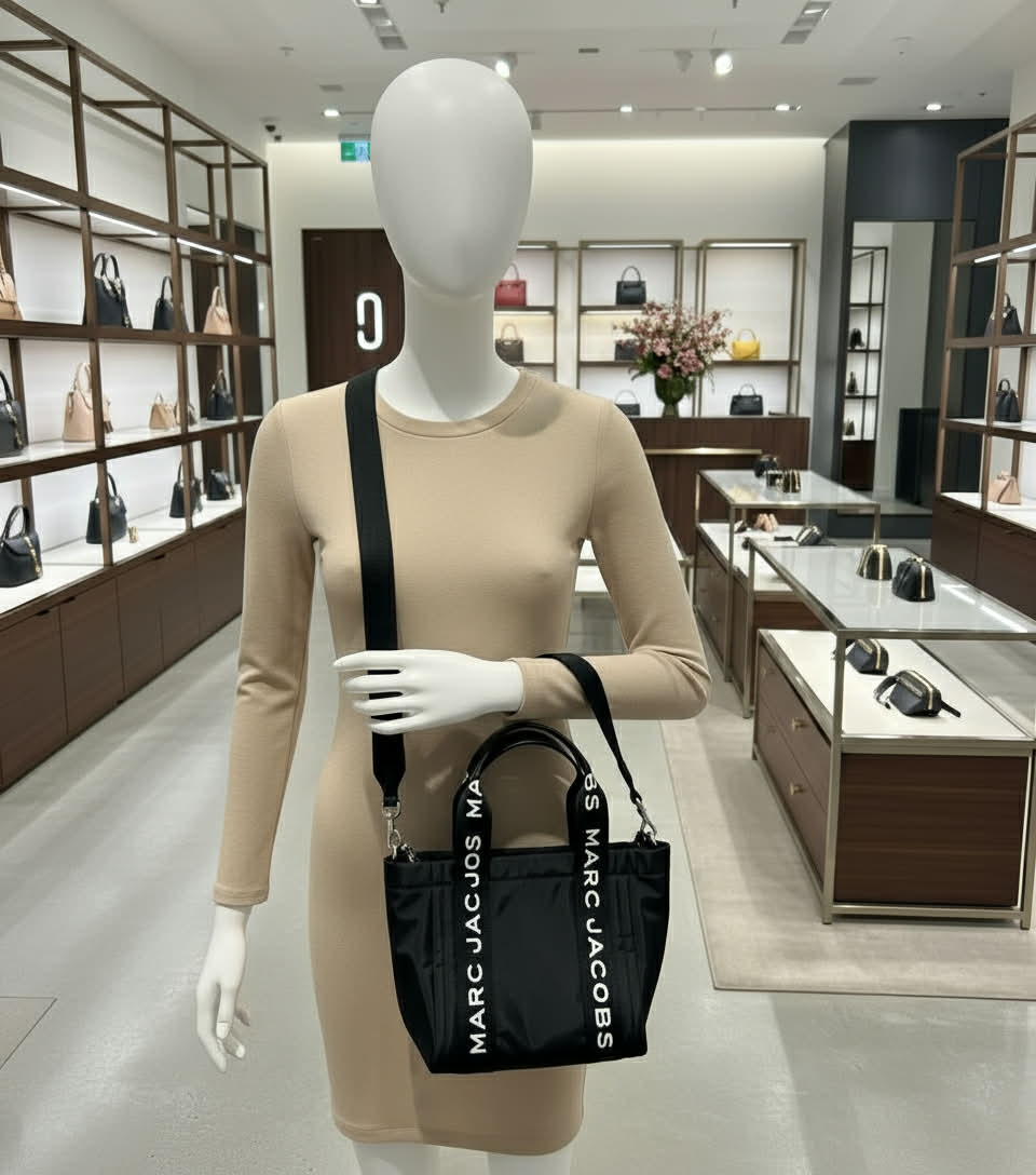 MARC JACOBS SMALL NYLON ZIP TOTE