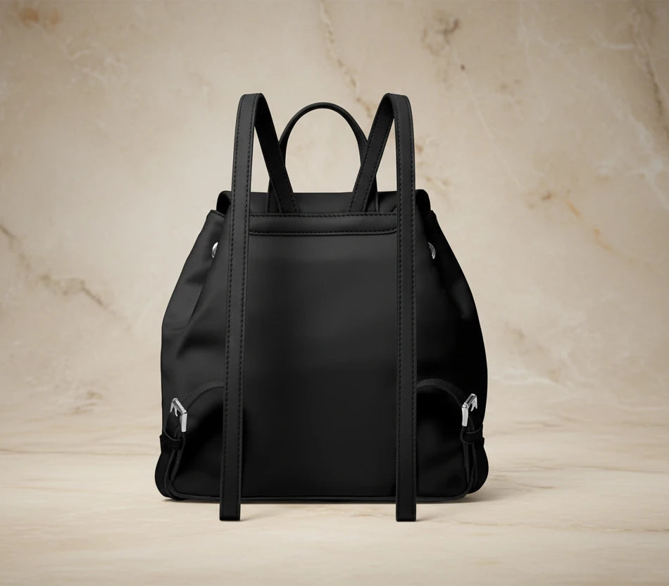 MICHAEL KORS CARA SMALL BACKPACK NYLON - BLACK