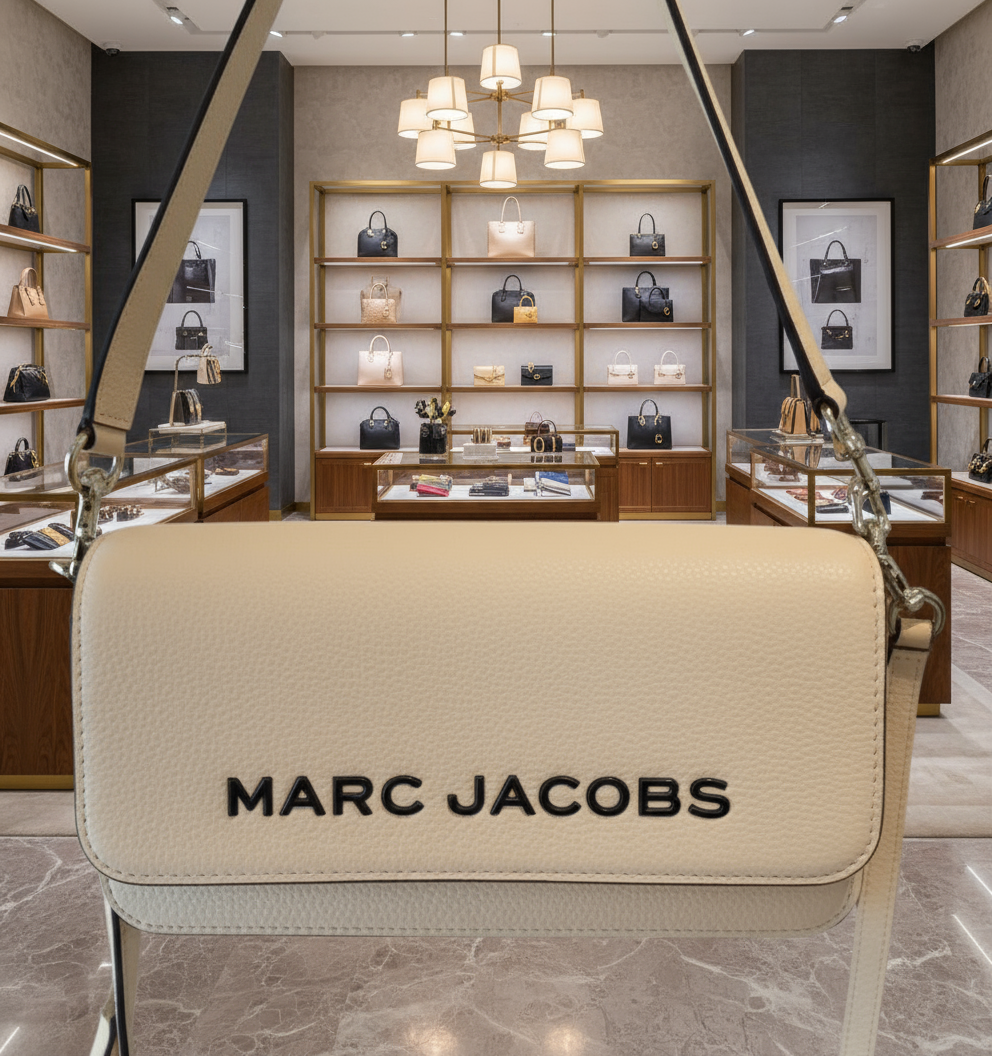 MARC JACOBS 3 IN 1 SHOULDER BAG/CROSSBODY/CLUTCH - MARSMALLOW COLOR