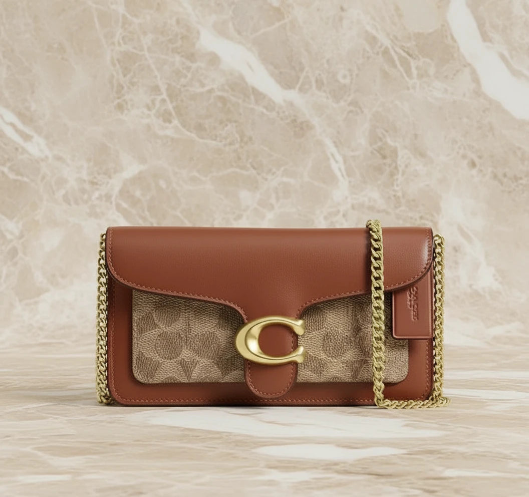 Coach Tabby Chain Clutch In Signature Canvas 21