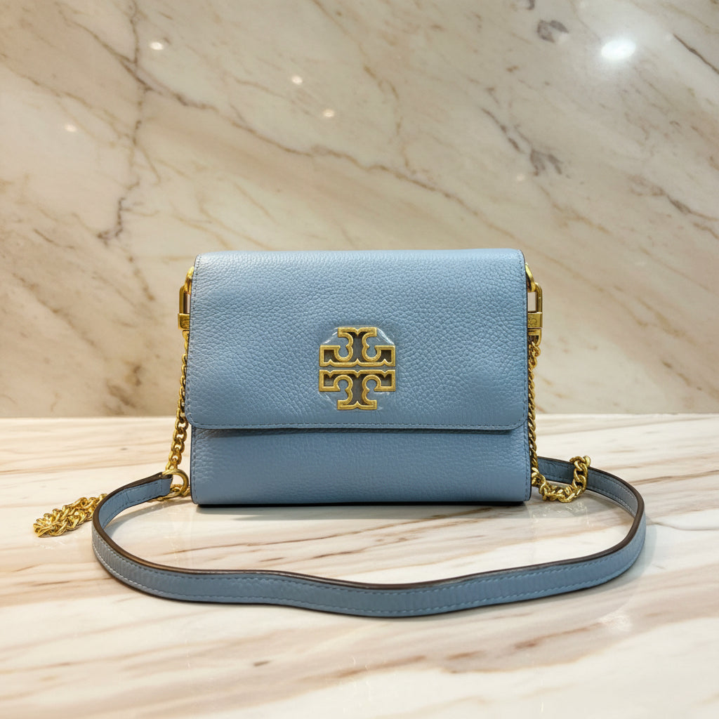 TORY BURCH BRITTEN CONVERTIBLE FLAP CLUTCH / CROSSBODY