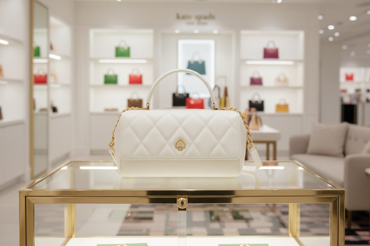 KATE SPADE QUILTED HEART BARREL TOP HANDLE/CROSSBODY - SMALL - MERINGUE
