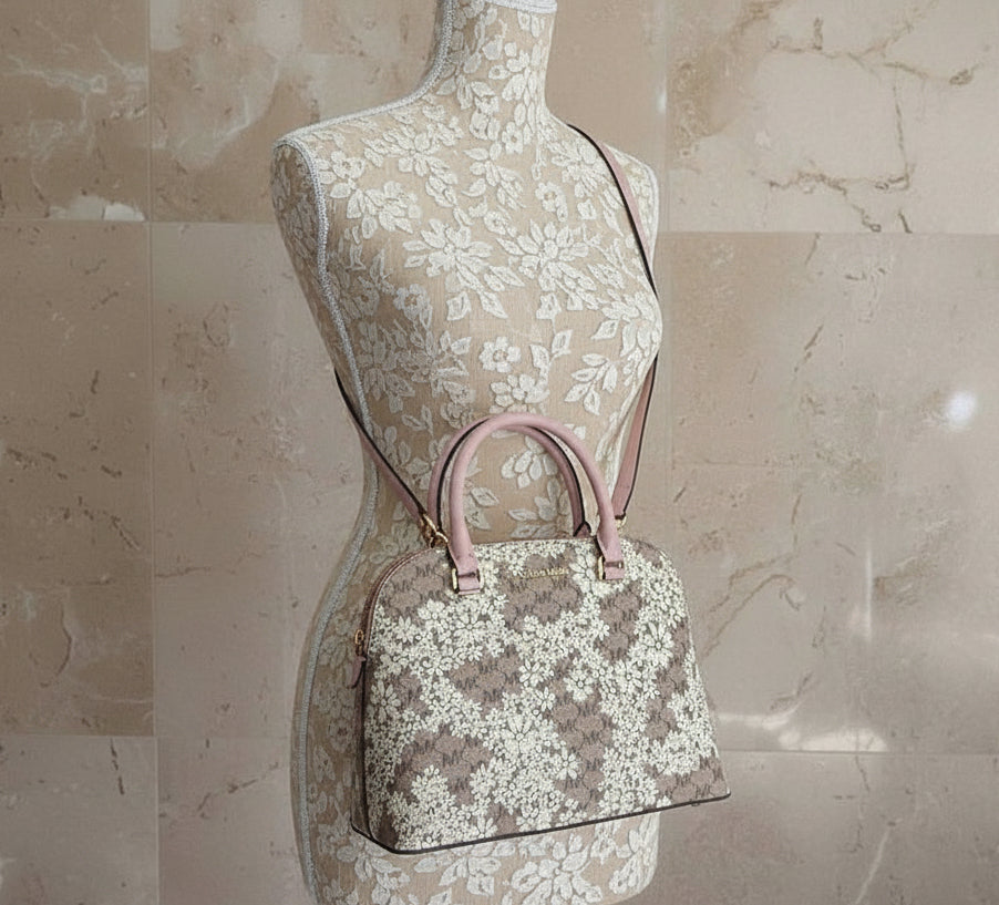 MICHAEL KORS CINDY SATCHEL DOME MEDIUM - SPRING FLORAL PRINT