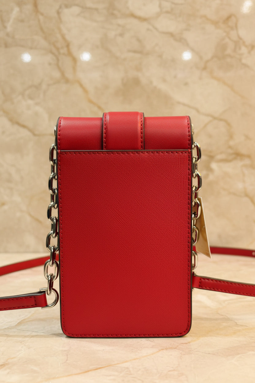 MICHAEL KORS CARMEN SMARTPHONE CROSSBODY - RED