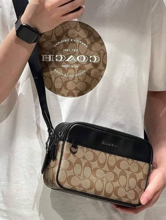 COACH GRAHAM CROSSBODY SIGNATURE COATED CANVAS