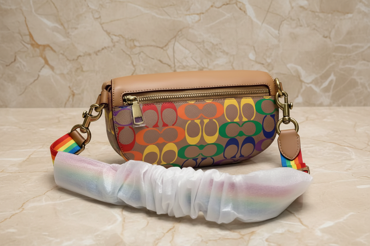 COACH BETHANY WAISTPACK/BELTBAG/BODYBAG - IN RAINBOW SIGNATURE - MISSING PRICE TAG