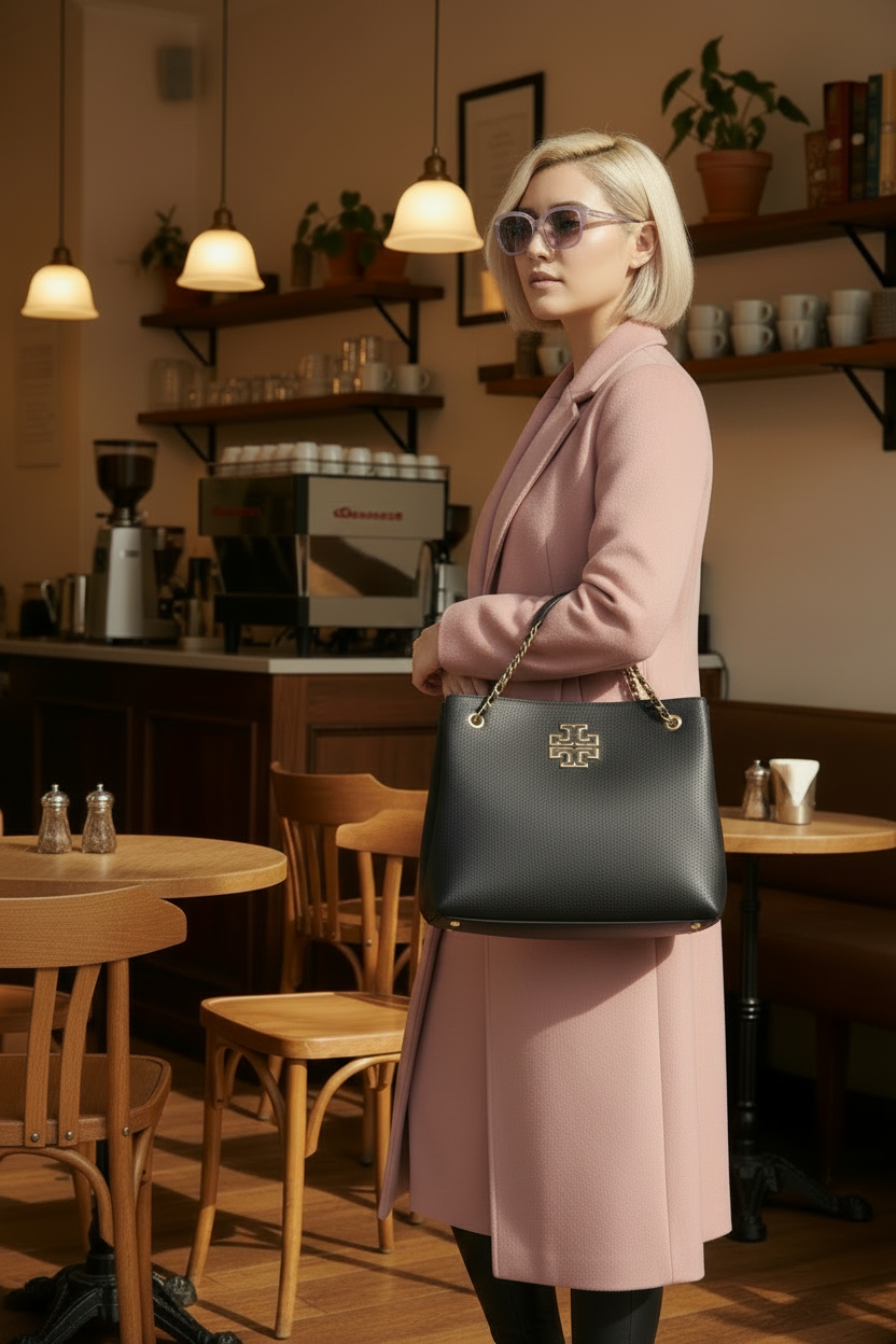 TORY BURCH BRITTEN TRIPLE COMPARTMENT TOTE
