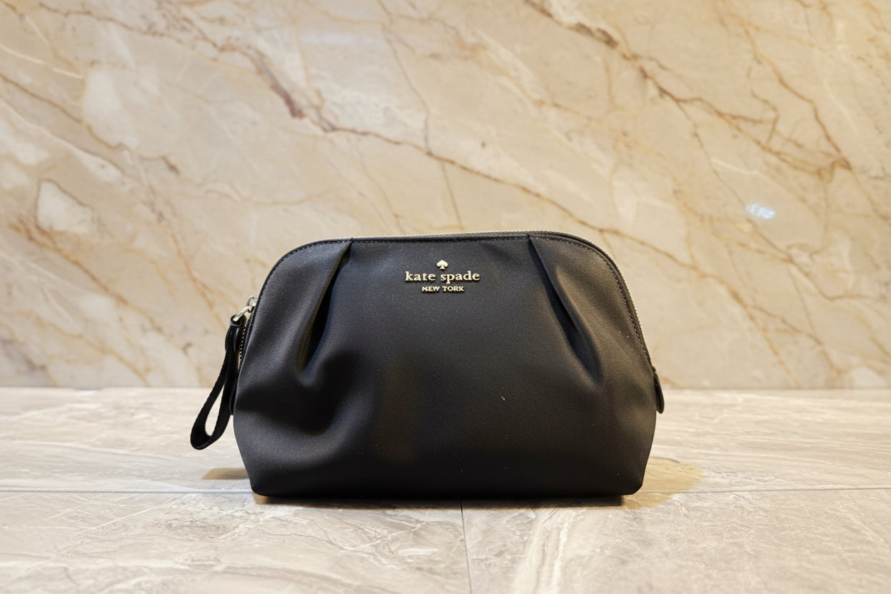 KATE SPADE CHELSEA COSMETIC POUCH - BLACK COLOR