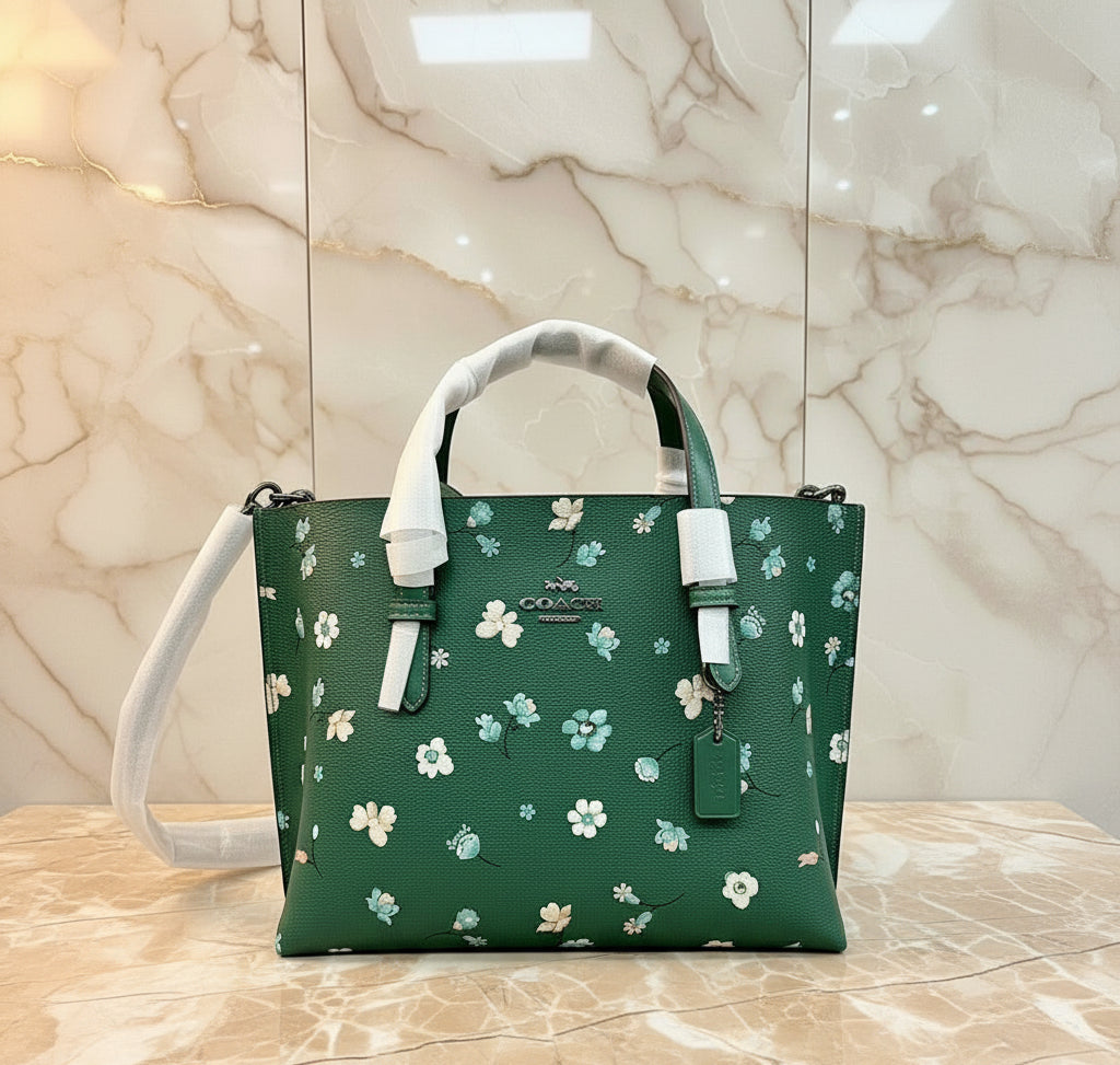 ‼️ SALE ‼️ COACH MOLLIE TOTE 25 WITH MYSTICAL FLORAL PRINT IN GREEN MULTI