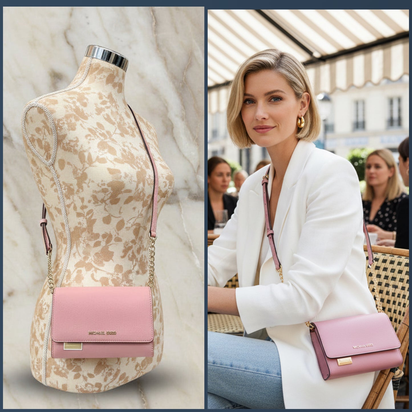 MICHAEL KORS JET SET TRAVEL PHONE CROSSBODY BAG - PRIMROSE