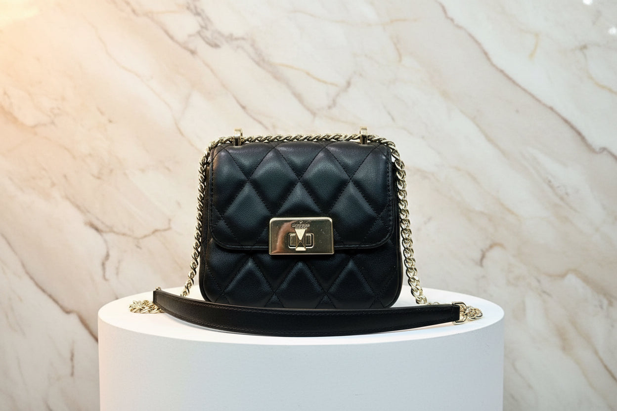 KATE SPADE CAREY MICRO FLAP QUILTED SQUARE LEATHER CROSSBODY