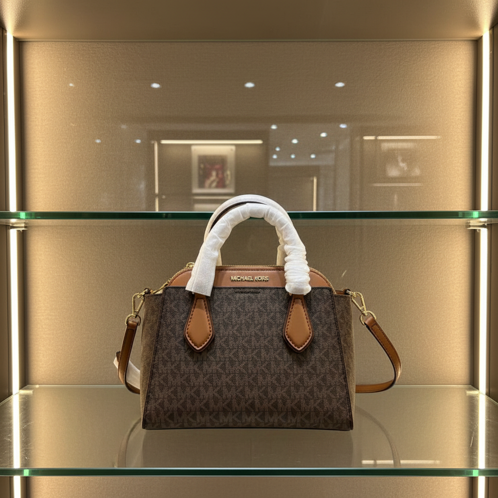 MICHAEL KORS SMALL DARIA 3 in 1 SATCHEL -  BROWN ACORN