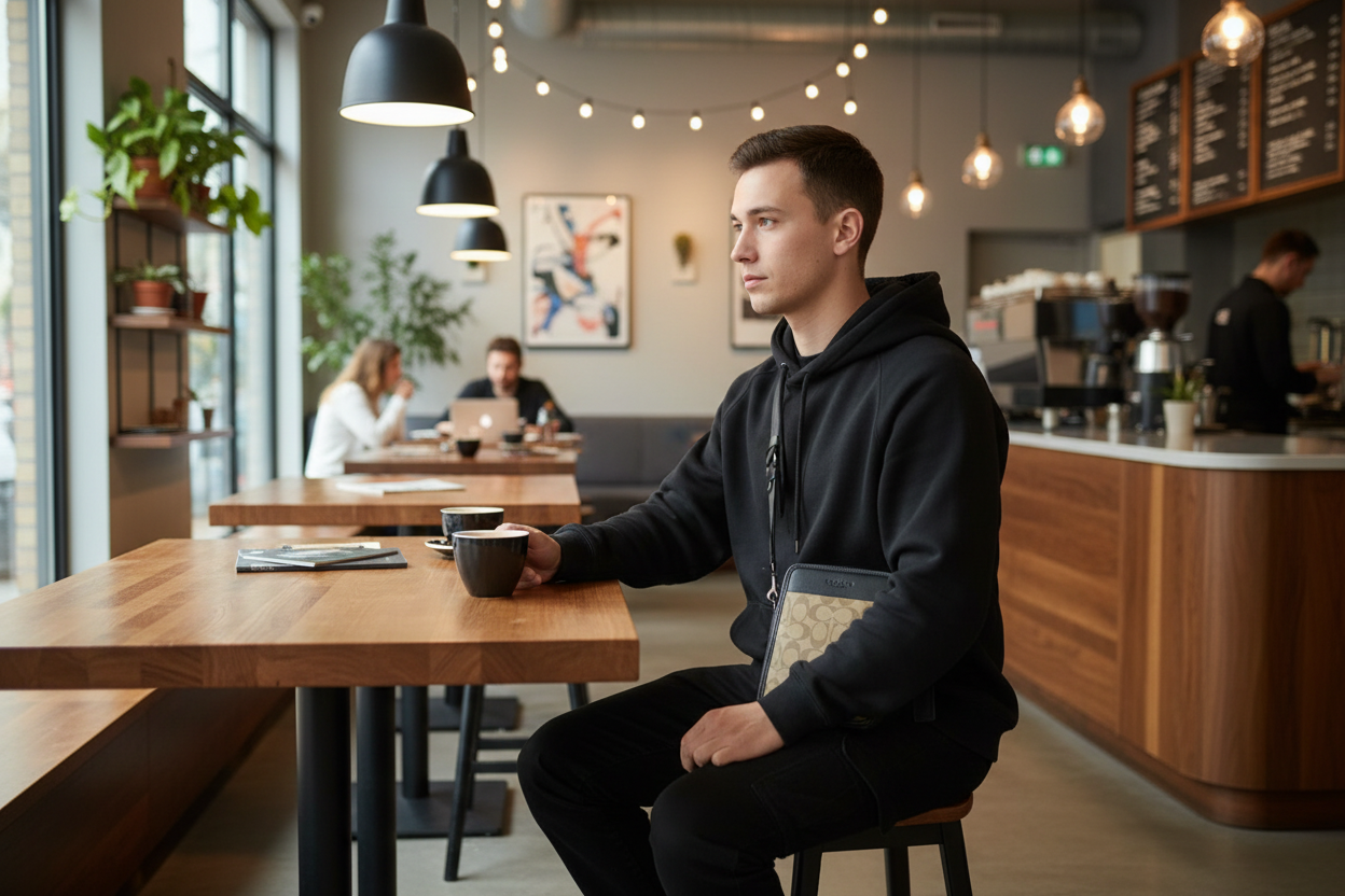 حقيبة كروسبودي من كوتش سوليفان، لون بني/أسود