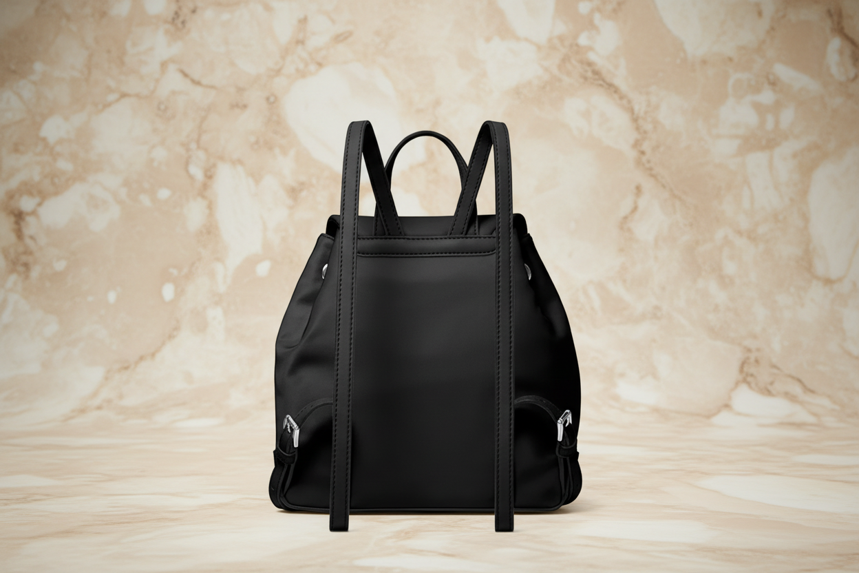 حقيبة ظهر صغيرة من مايكل كورس، مصنوعة من النايلون - أسود