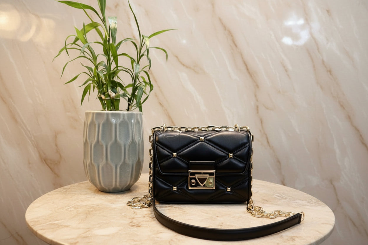 MICHAEL KORS SERENA VEGAN FLAP QUILTED CONVERTIBLE CHAIN SHOULDER BAG/CROSSBODY BAG