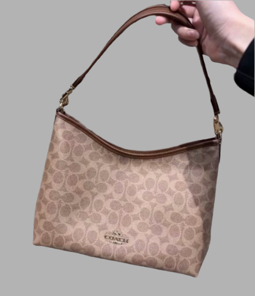 COACH MEDIUM LAUREL SIGNATURE COATED CANVAS