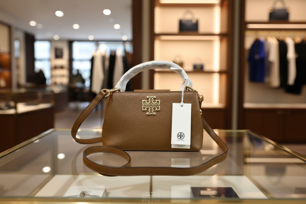 TORY MICRO BRITTEN SATCHEL -  BROWN