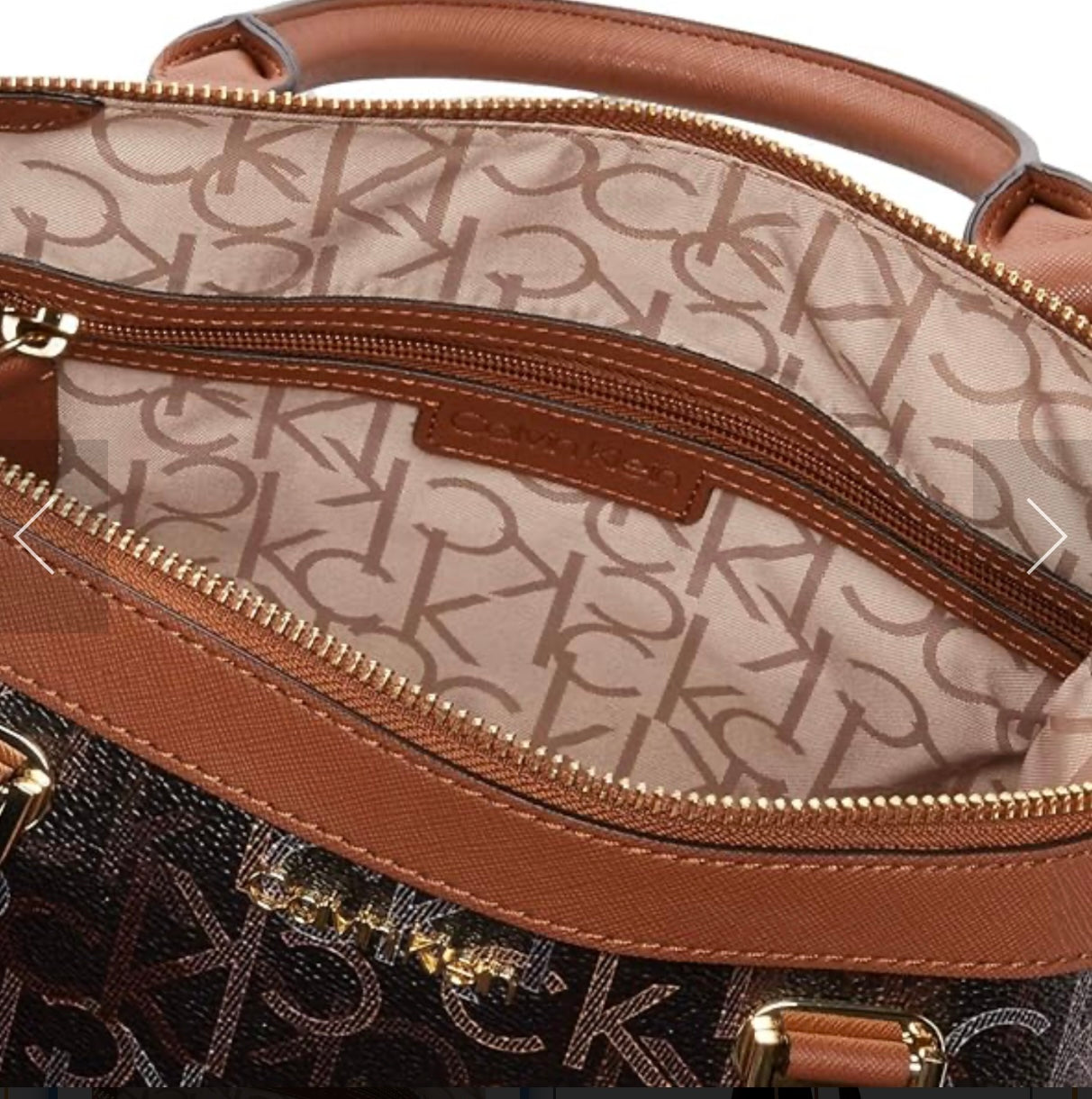 CALVIN KLEIN BUNDLE BAG & LONG WALLET JANAE SATCHEL CROSSBODY BAG IN SIGNATURE BROWN