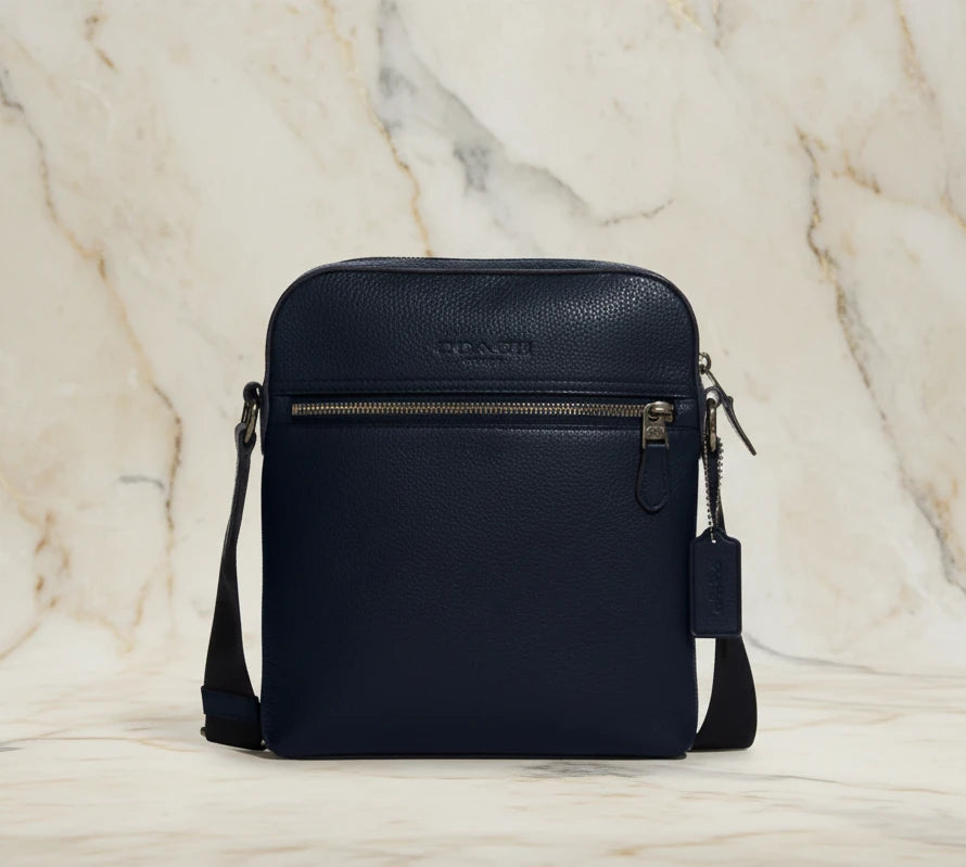 COACH HOUSTON FLIGHT BAG - SMOOTH LEATHER BLACK