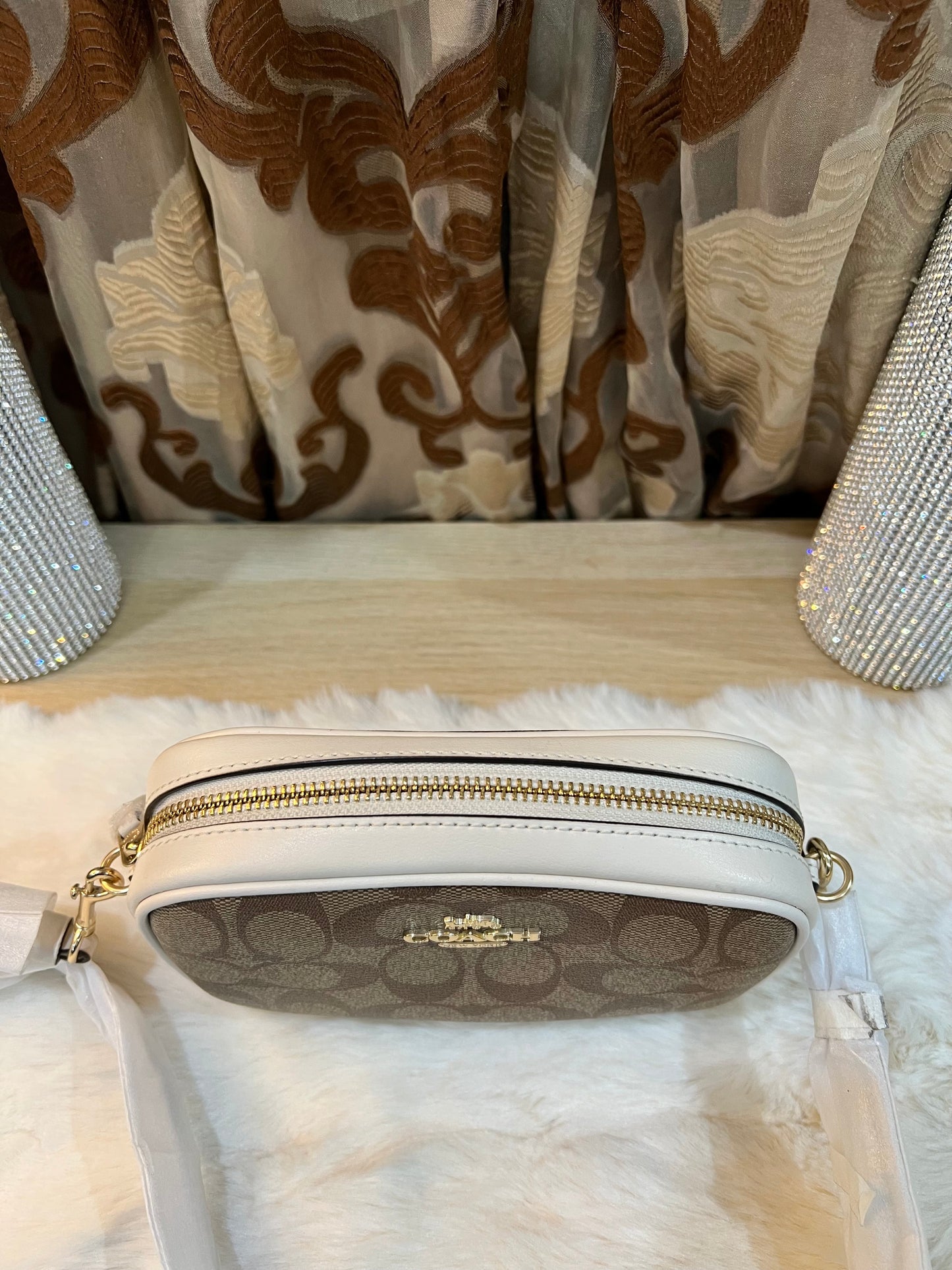 COACH 2 in 1 CONVERTIBLE CROSSBODY/BELTBAG ( 1 CROSSBODY STRAP ONLY ) IN SIGNATURE KHAKI/IVORY