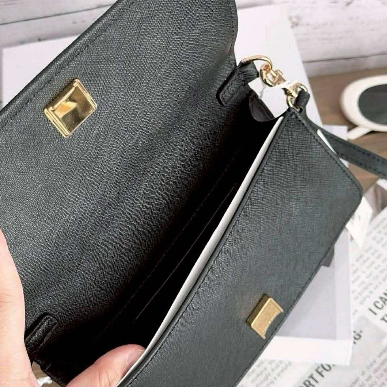 TORY BURCH EMERSON CROSSBODY -  BLACK