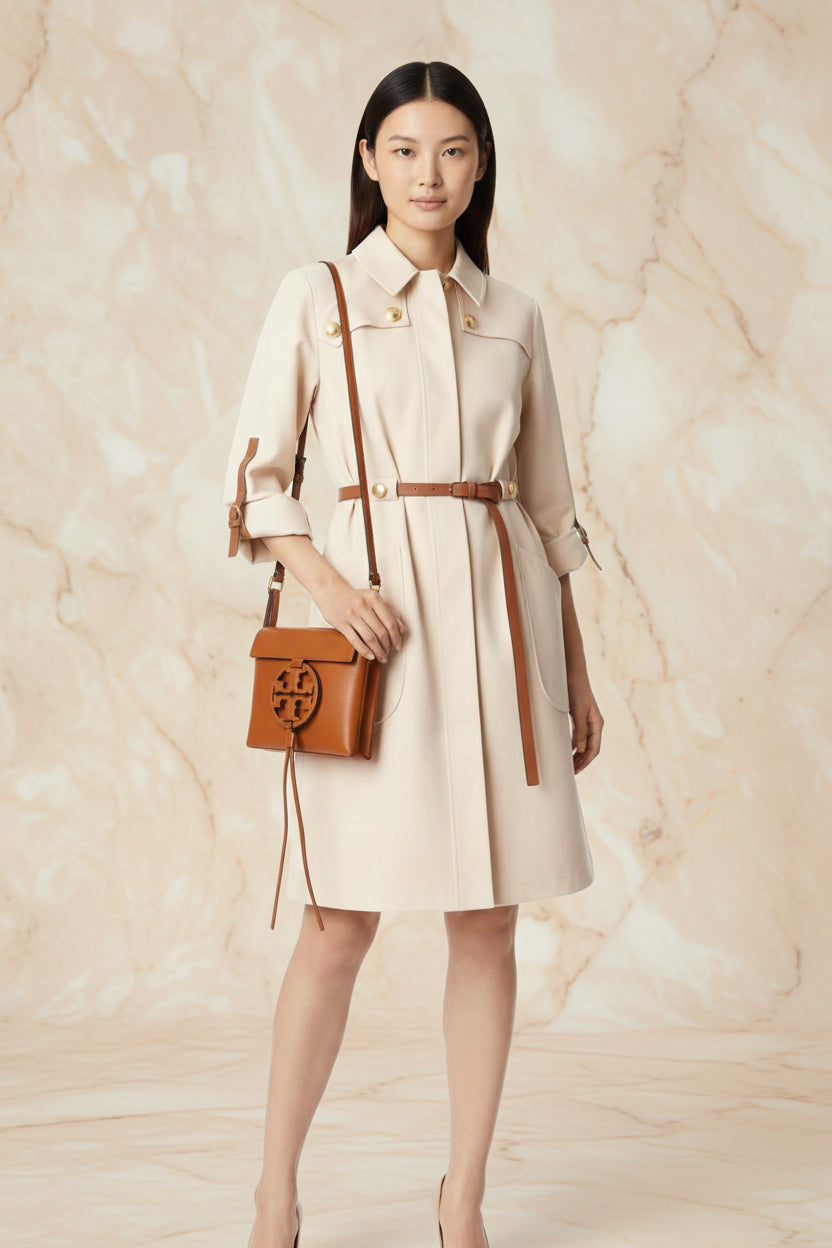 TORY BURCH MILLER CROSSBODY -  BROWN