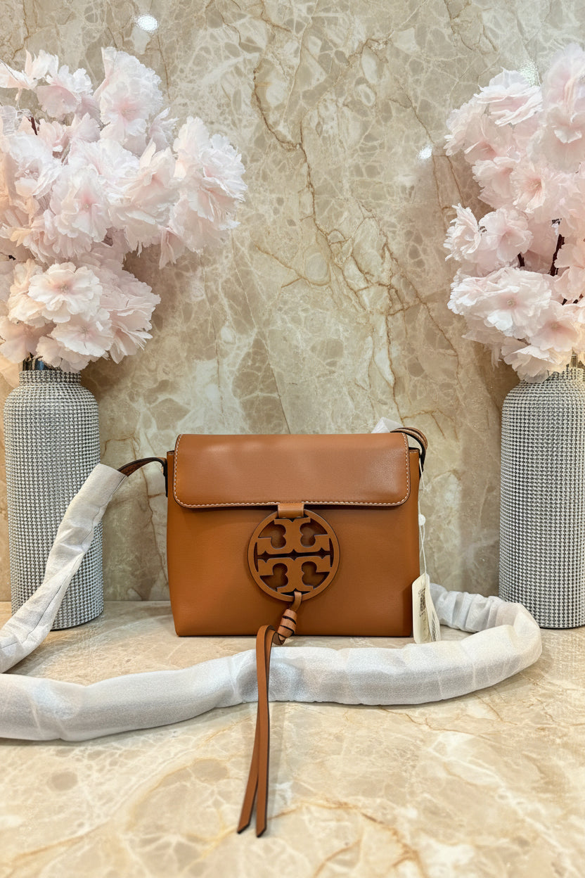 TORY BURCH MILLER CROSSBODY -  BROWN