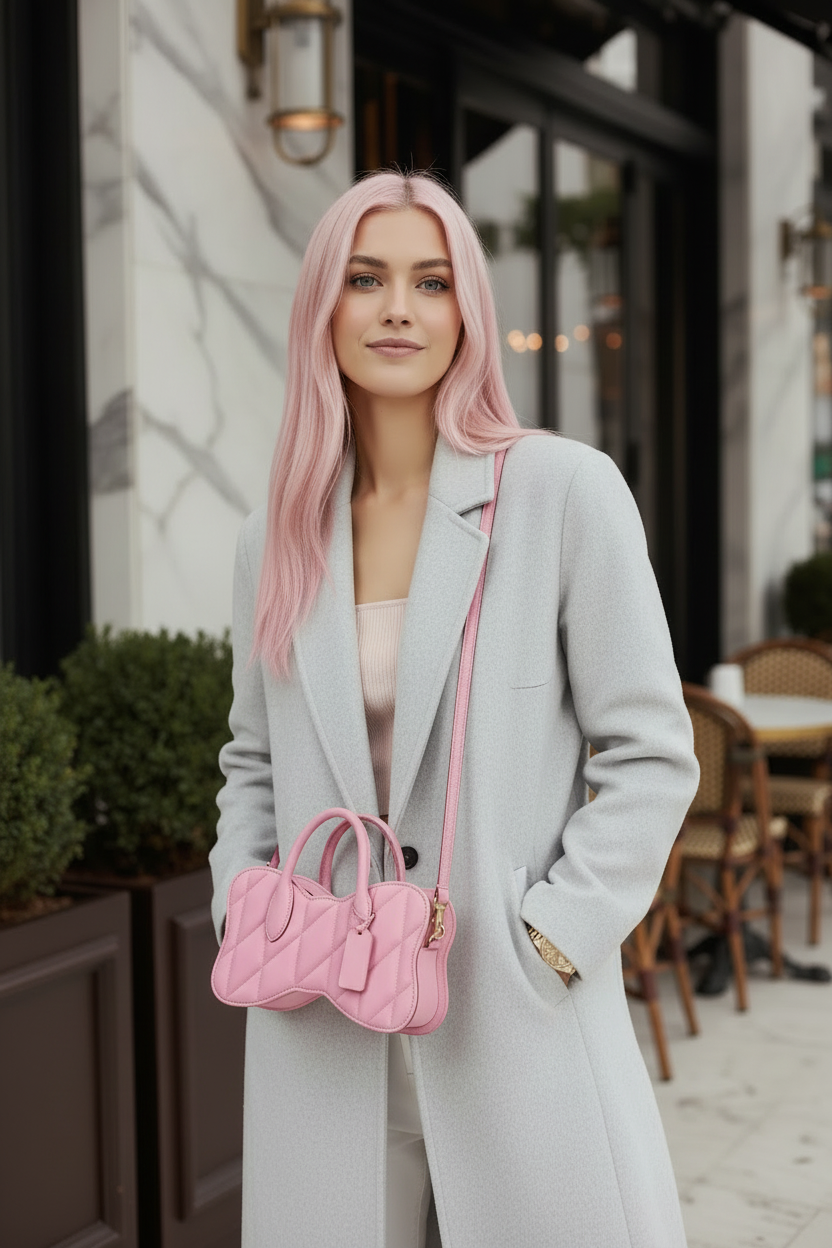 COACH BOW SATCHEL WITH QUILTING