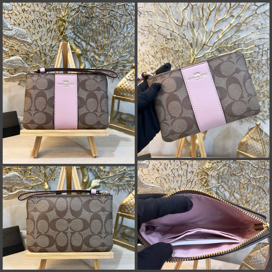 سوار معصم صغير من كوتش - بني/وردي مميز