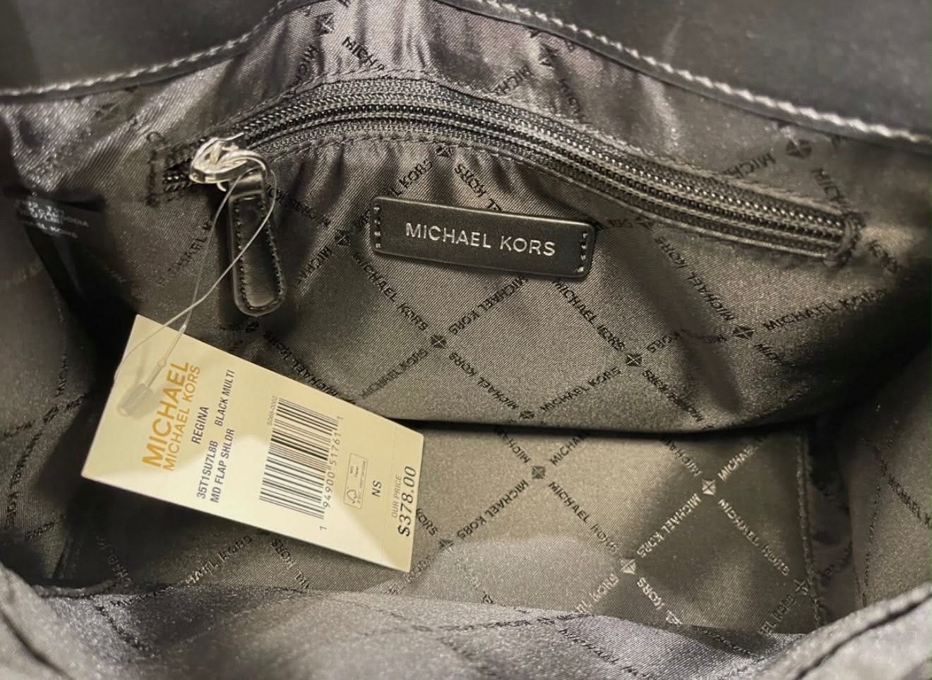 MICHAEL KORS REGINA MEDIUM FLAP CONVERTIBLE CHAIN SHOULDER BAG/CROSSBODY