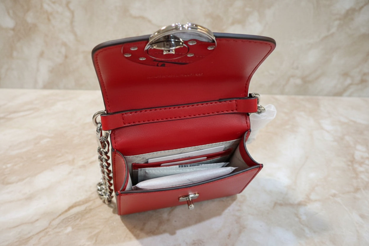 MICHAEL KORS CARMEN SMARTPHONE CROSSBODY - RED