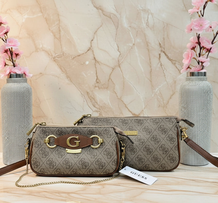 GUESS IZZY DOUBLE POUCH CROSSBODY