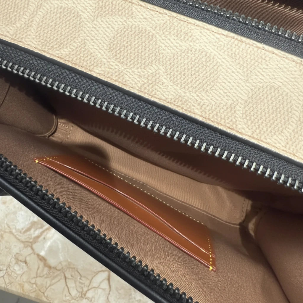 COACH WYATT CAMERA BAG - MULTI COLOR BLOCKED SAND/TAN
