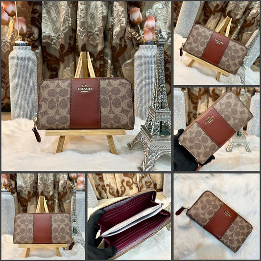 محفظة كوتش طويلة بسحاب دائري