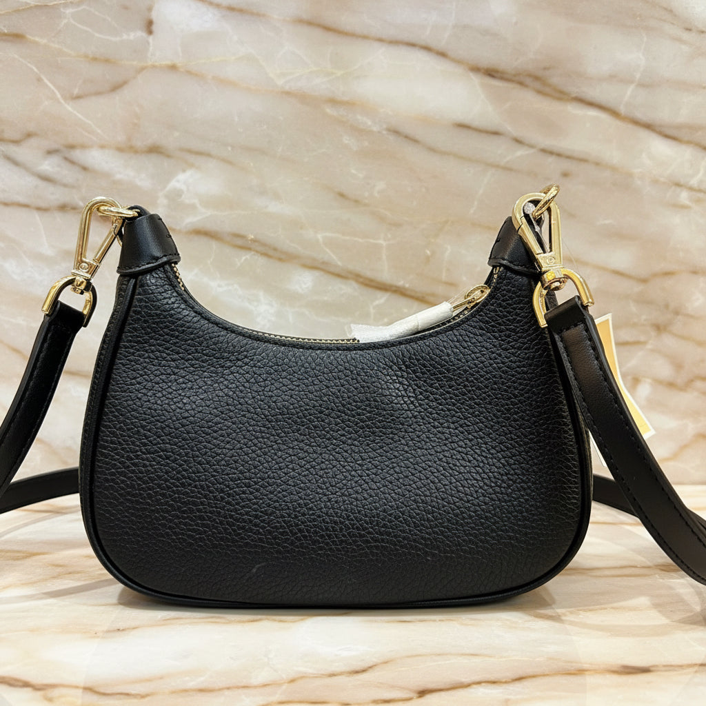 MICHAEL KORS MINI CORA CHAIN SHOULDER BAG/CROSSBODY BAG - BLACK