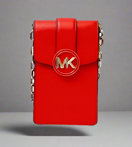 MICHAEL KORS CARMEN SMARTPHONE CROSSBODY - RED