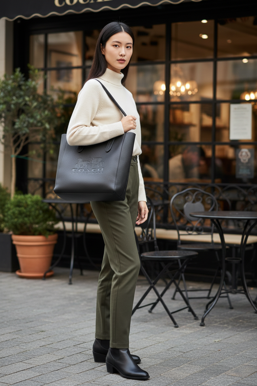 COACH GROVE TOTE LARGE - LEATHER