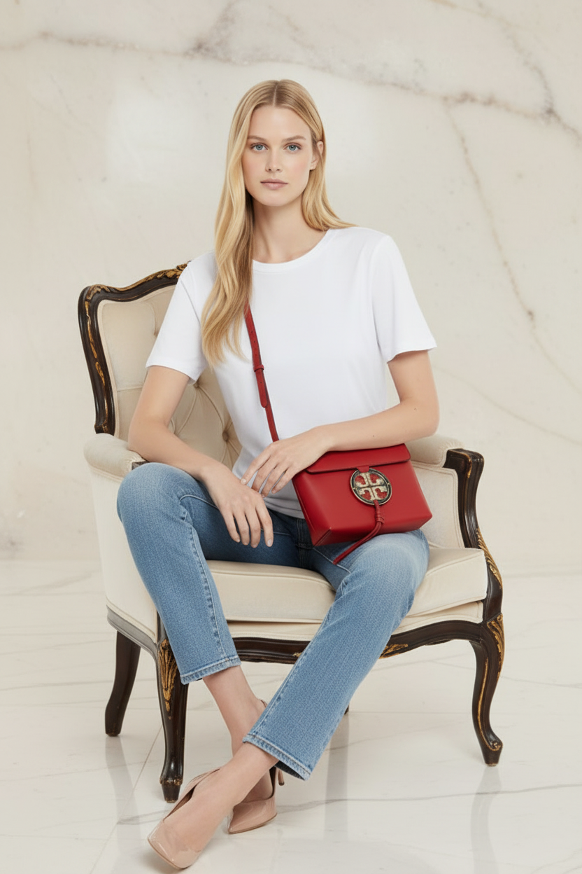 TORY BURCH MILLER STAINED GLASS LEATHER CROSSBODY