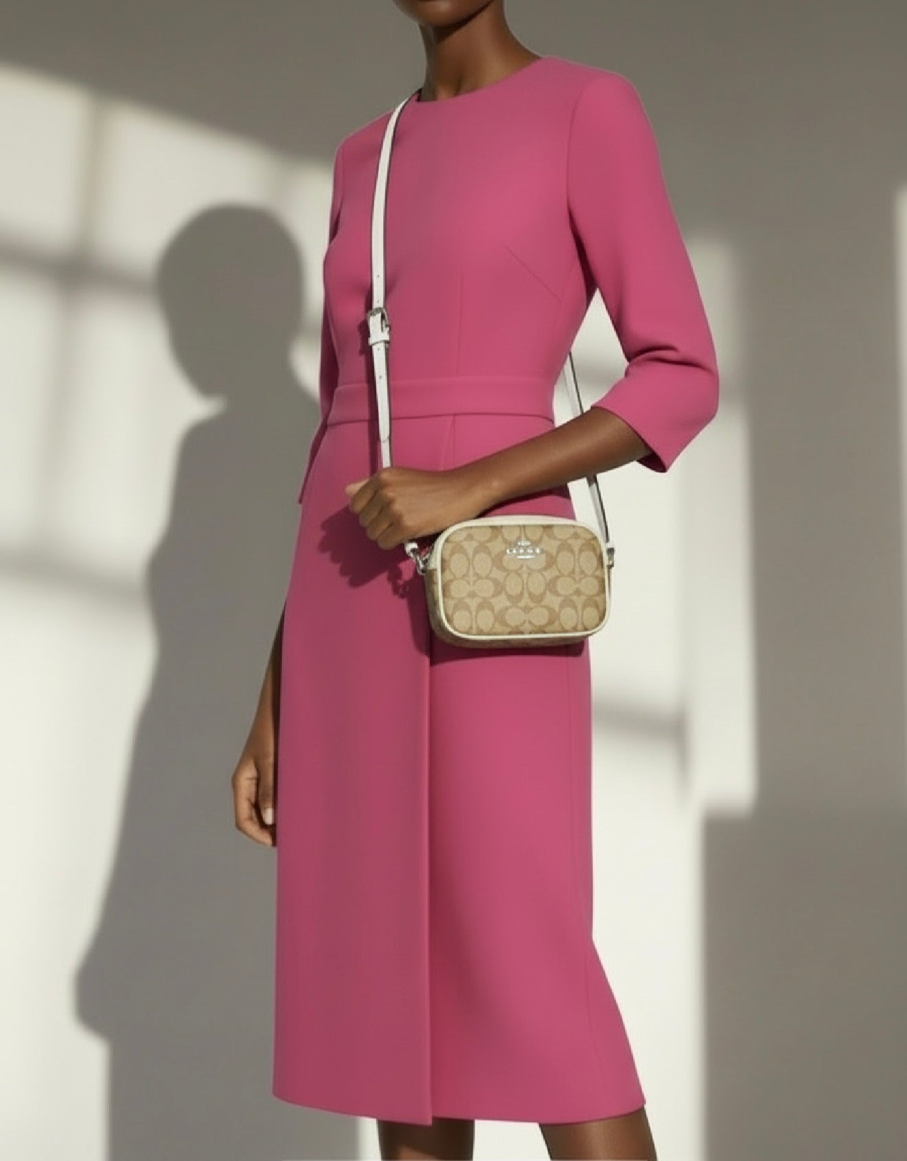 COACH 3 in 1 CONVERTIBLE CROSSBODY/BELTBAG/BODY BAG ( 1 CROSSBODY STRAP ONLY ) IN SIGNATURE KHAKI/IVORY