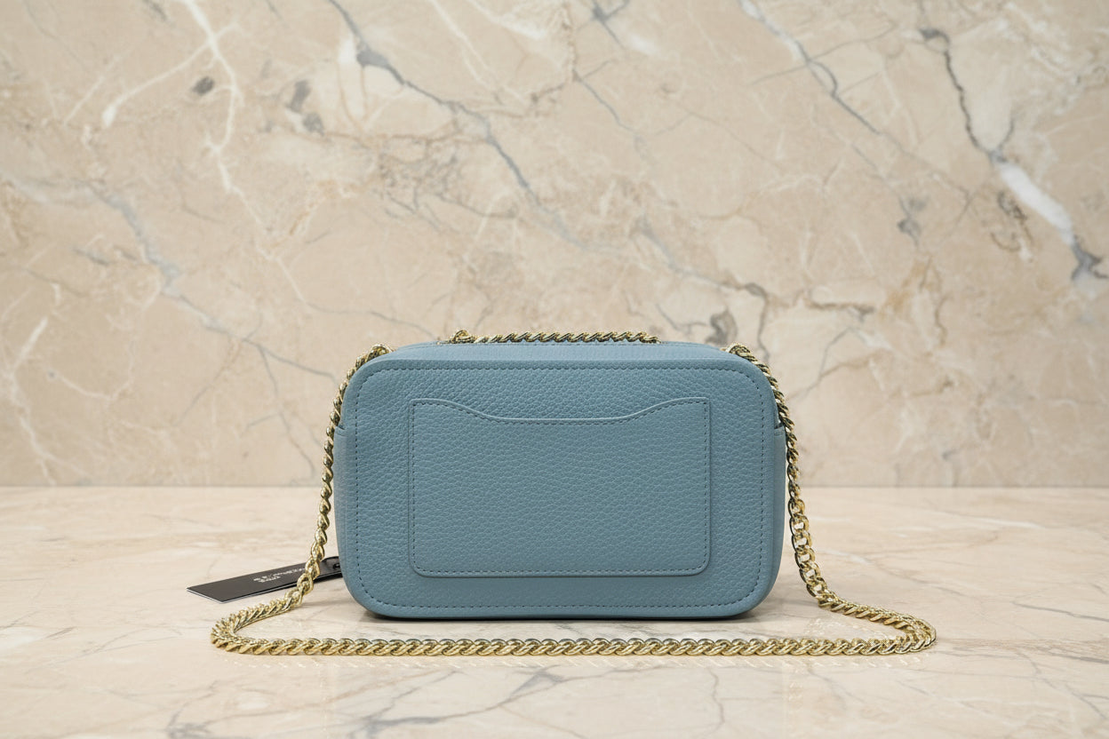 MARC JACOBS GLAM SHOT 21 PEBBLE CALF LEATHER - BLUE