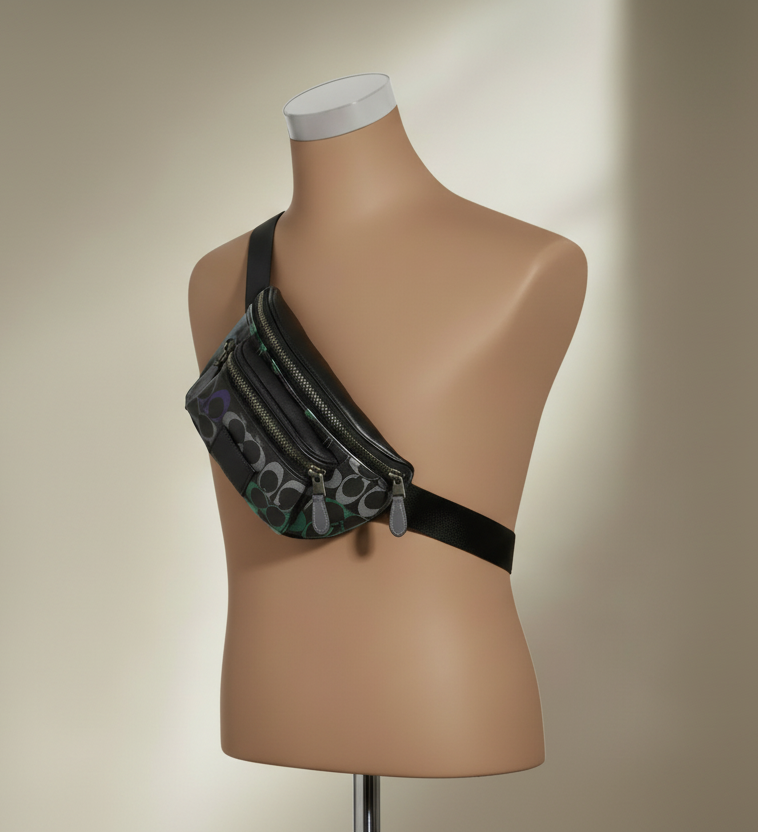 حقيبة خصر/حقيبة صدر من كوتش ويستواي - أخضر جرافيتي