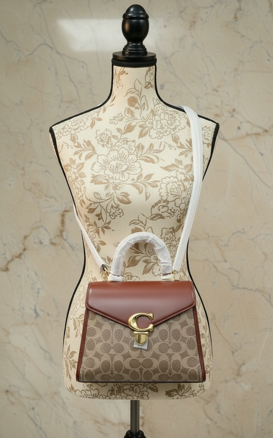 حقيبة كوتش سامي 21 بمقبض علوي - لون بني صدئ مميز