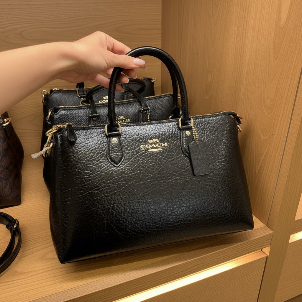Coach Crinkled Patent Georgia Satchel