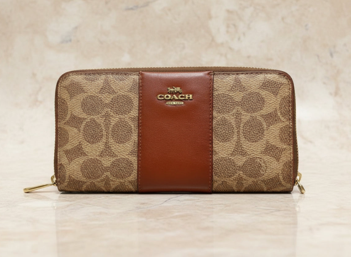 محفظة كوتش طويلة بسحاب دائري