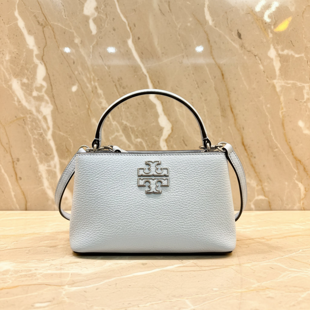 TORY BURCH MICRO BRITTEN SATCHEL - SKY BLUE