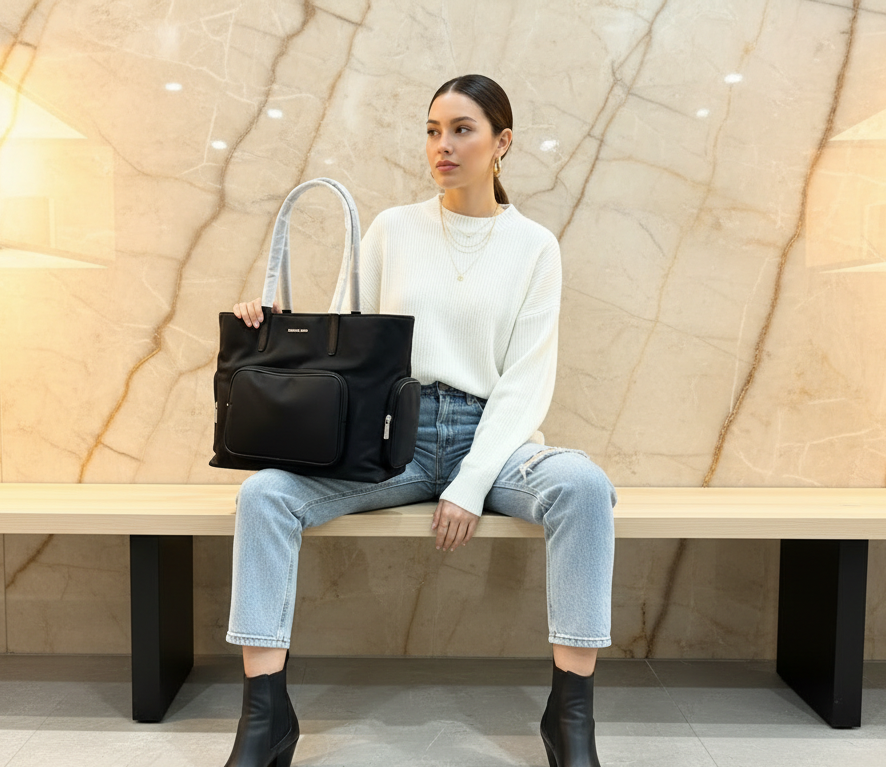 حقيبة مايكل كورس كاي للكمبيوتر المحمول - كبيرة - سوداء